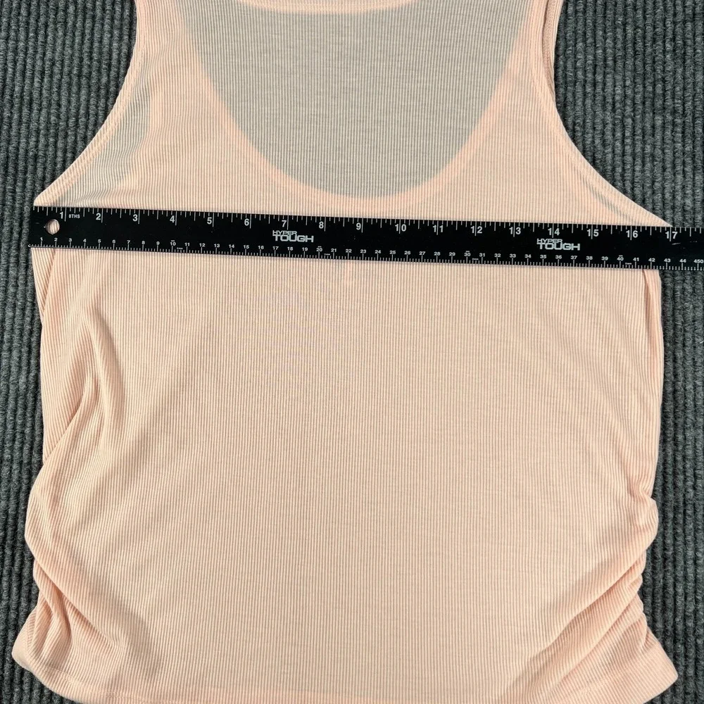 Nike Tank Top Dri Fit Womens Small Light‎ Pink Scrunch Side Sleeveless Active